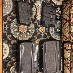 VINTAGE St.Moritz tweed 4 piece luggage set